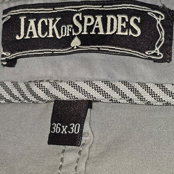 JACK OF SPADES HIGH ROLLER STRAIGHT LEG GRAY PANTS MENS SIZE 36 X 30 - Picture 7 of 7